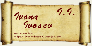 Ivona Ivošev vizit kartica
